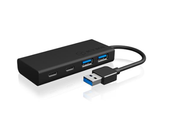 4-Port Hub ICY BOX IB-HUB1426-U3 2x USB-C & 2x USB 3.2
